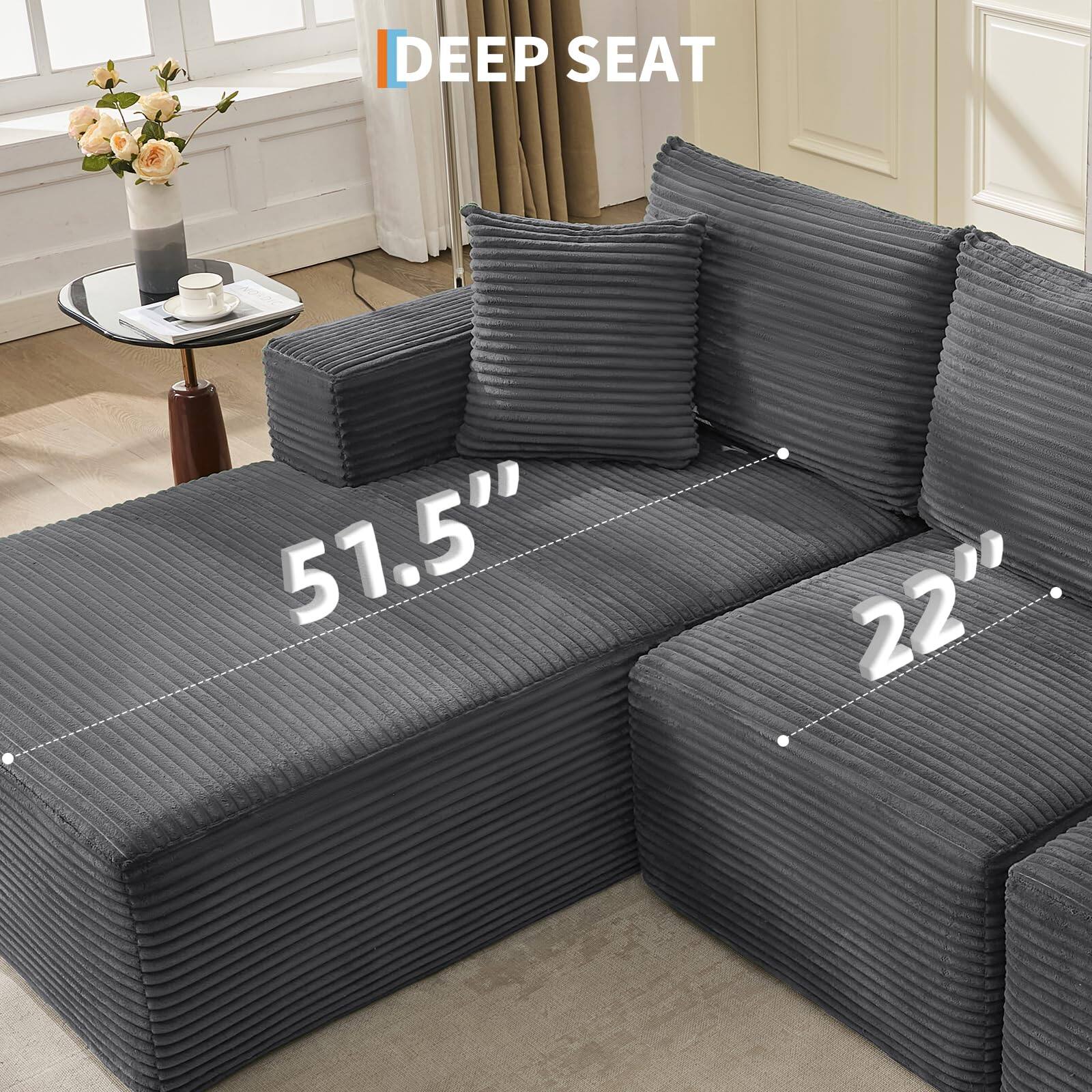 DEEP SEAT  
51.5"  
22"