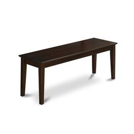 East West Furniture - CAB-CAP-W Capri bench with wood seat - Cappuccino