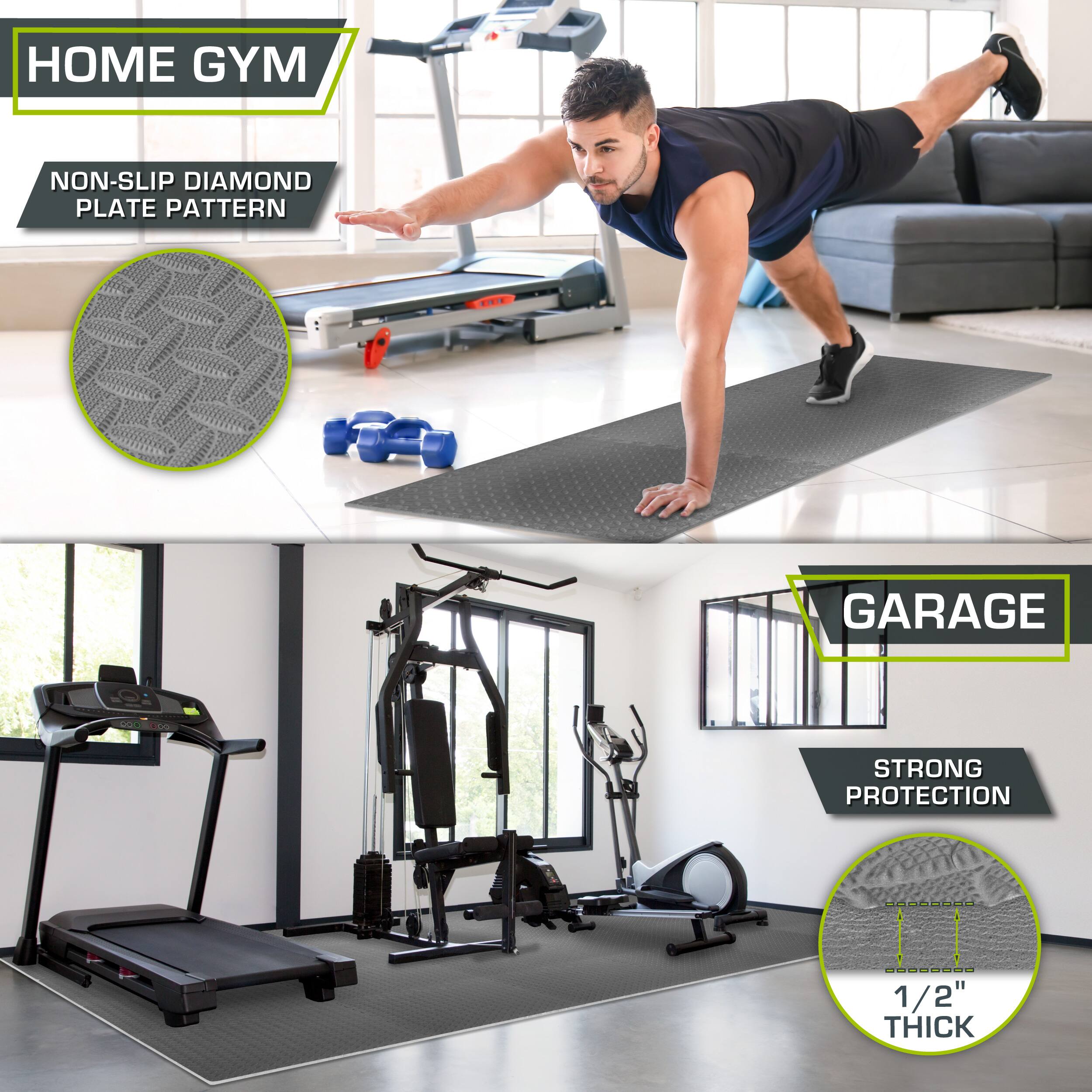 HOME GYM NON-SLIP DIAMOND PLATE PATTERN GARAGE STRONG PROTECTION - 1/2" THICK