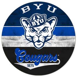 Jardine - BYU Cougars 20'' x 20'' Retro Logo Circle Sign - Navy