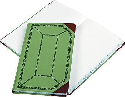 Alt View 2. Esselte - Boorum & Pease Record Book, 7 5/8" x 12 1/2", 150 Sheets/Book - Green.