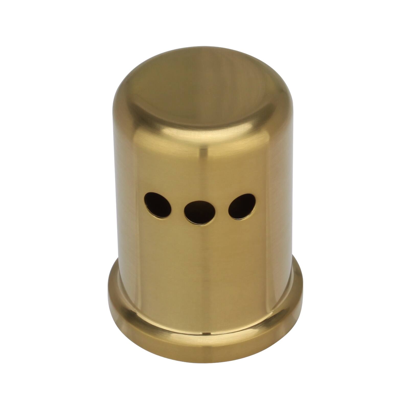 Front. Akicon - Akicon Solid Brass Kitchen Dishwasher Air Gap Cover in Brushed Gold - Brushed Gold.