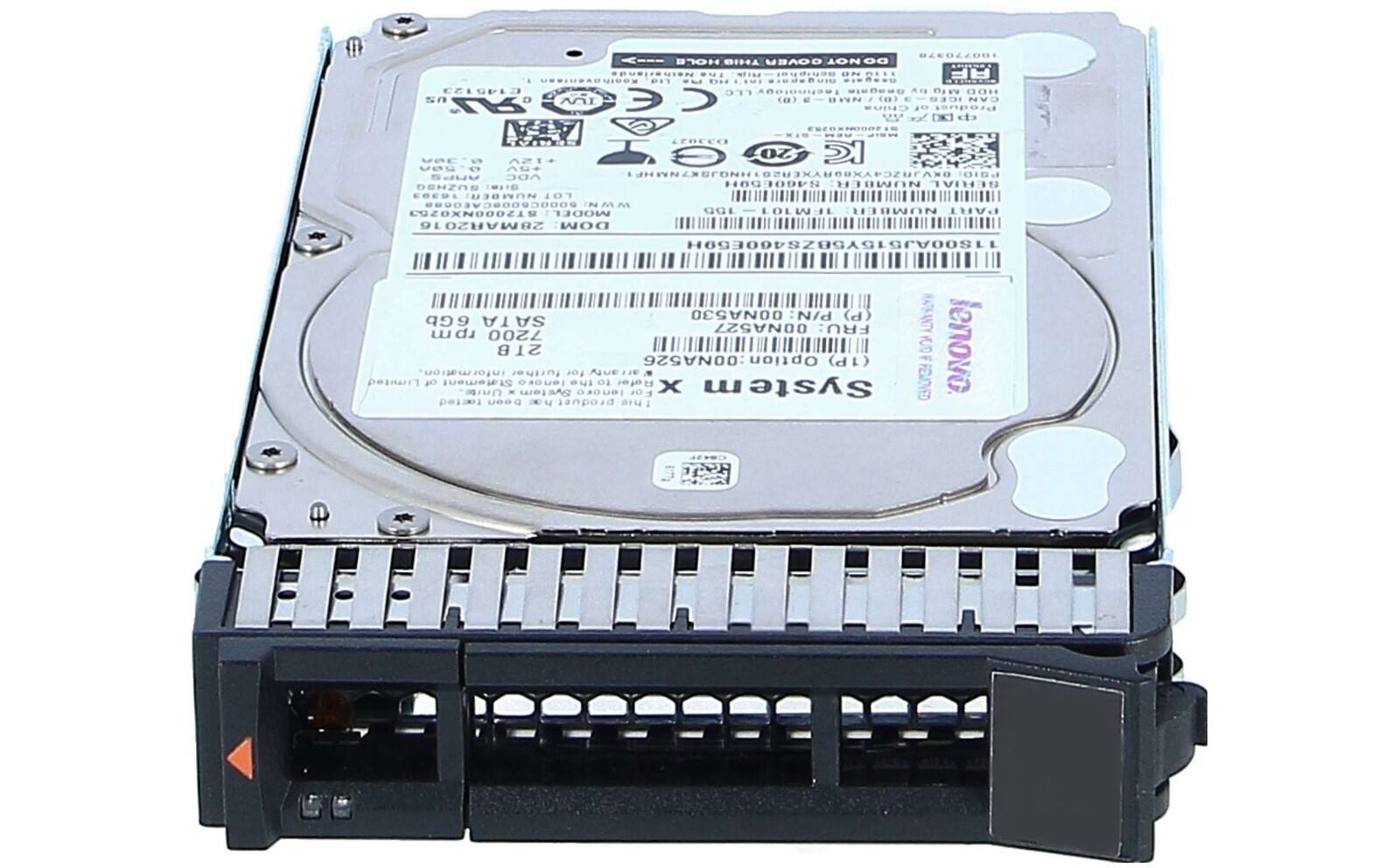 Lenovo - Refurbished Excellent - 00NA526 00NA527 2TB 7.5K NL SATA 2.5" G3HS 512e HDD 00NA530