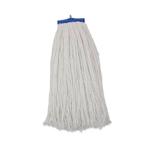 Front. Boardwalk - Boardwalk Cut-End Lie-Flat Wet Mop Head, Rayon, 24oz, White.