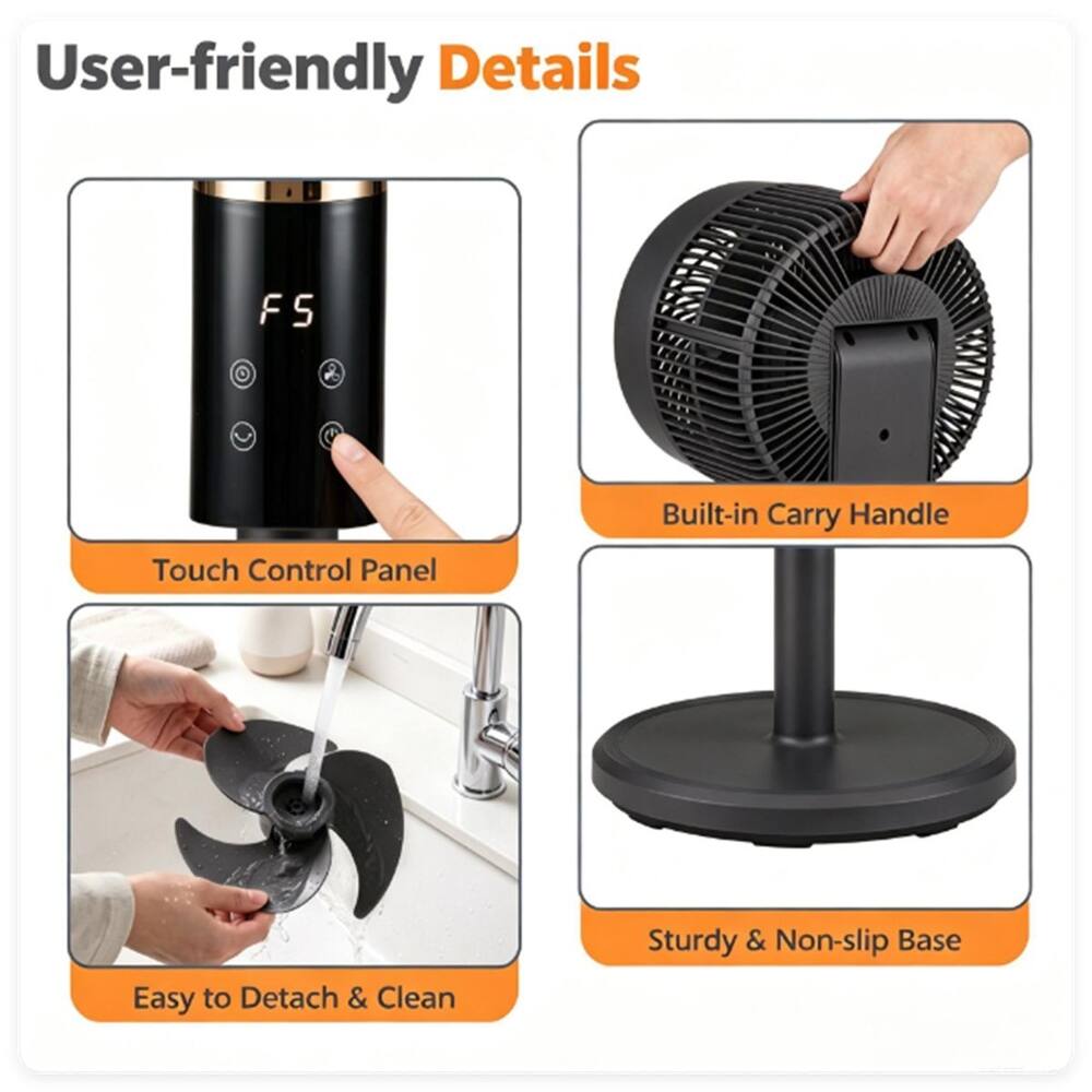 User-friendly Details

FS 2 Touch Control Panel
Built-in Carry Handle
Easy to Detach & Clean
Sturdy & Non-slip Base