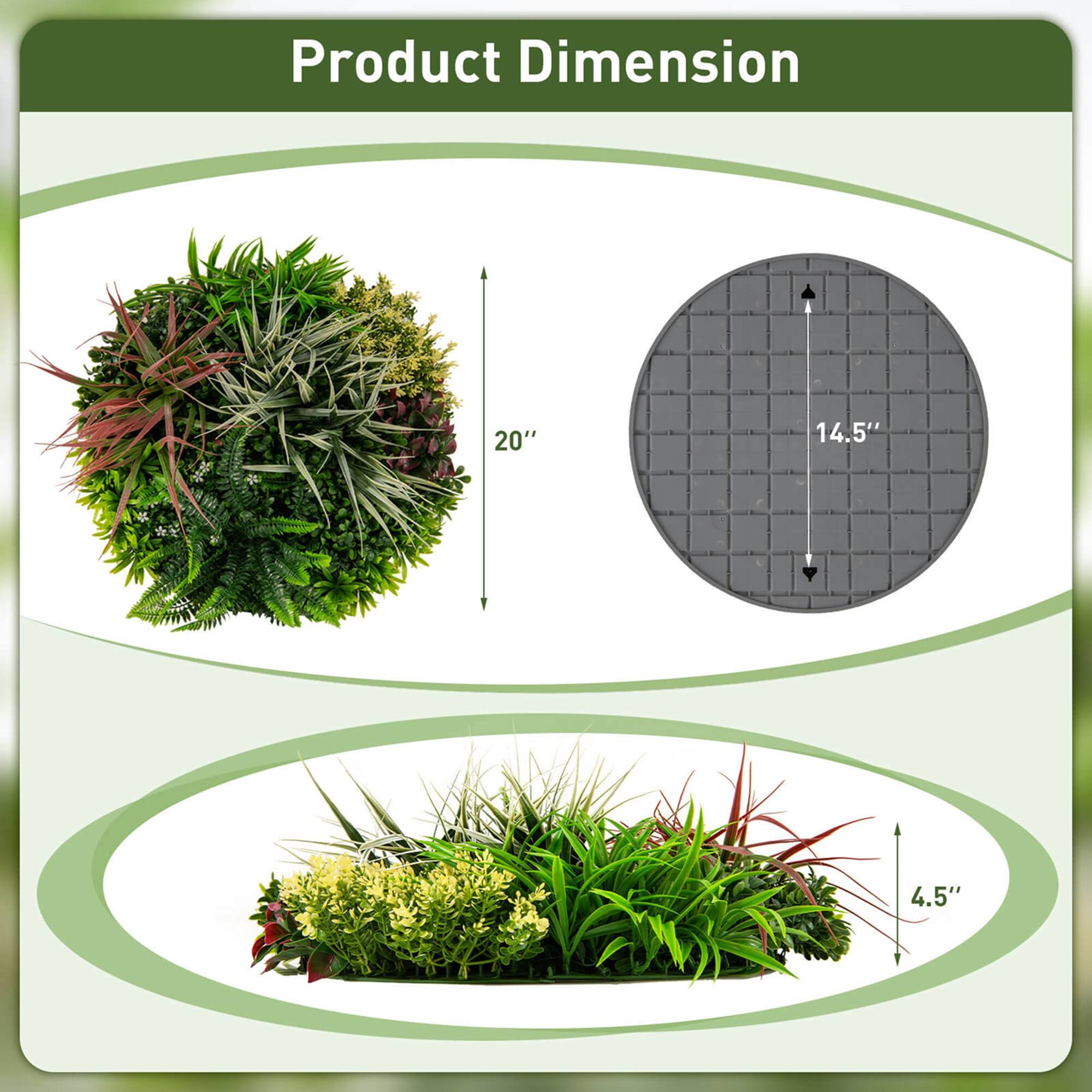 Product Dimension

- Height: 20"
- Diameter: 14.5"
- Depth: 4.5"