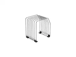 Fellowes - 68112 Workstation File Organizer, Seven Sections, Wire,7 3/8w x 5 7/8d x 8 1/4h - Black