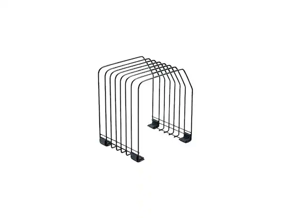Front. Fellowes - Fellowes 68112 Workstation File Organizer, Seven Sections, Wire,7 3/8w x 5 7/8d x 8 1/4h, Black - Black.