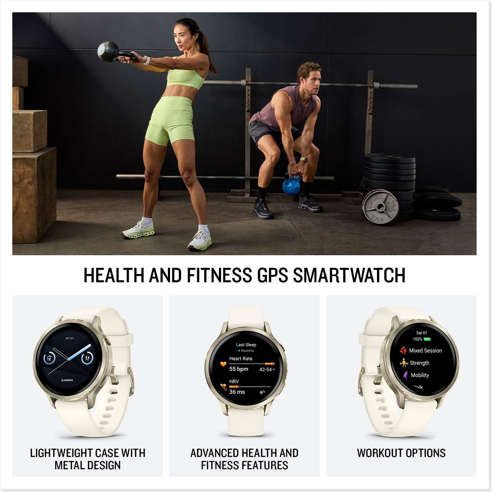 SPUND S HEALTH AND FITNESS GPS SMARTWATCH

- Last Sleep
- Heart Rate: 55 bpm
- HRV: 36 ms
- TONE: 100% Mixed Session
- Strength
- Mobility

LIGHTWEIGHT CASE WITH METAL DESIGN
ADVANCED HEALTH AND FITNESS FEATURES
WORKOUT OPTIONS