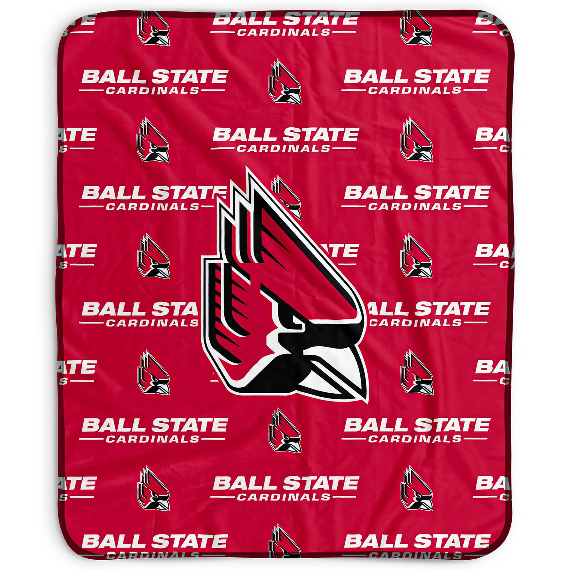 Pegasus - Ball State Cardinals 50" x 60" Repeat Wordmark Fleece Blanket - Multicolor