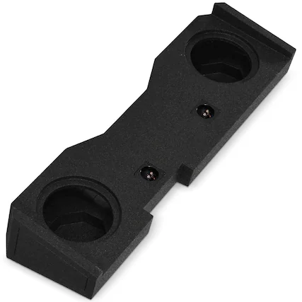 Front. QPower - QPower Dual 12" Sub Box - Chevy Silverado Crew Cab & GMC Sierra Crew Cab 14-18 - Black.