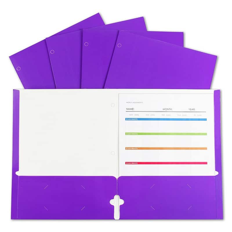 C-line - 2-Pocket Laminated Paper Portfolios with 3-Hole Punch, Purple, Box of 25 price history on PriceWatchPro