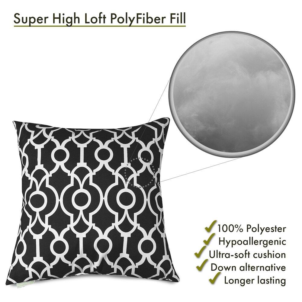 Super High Loft PolyFiber Fill

- 100% Polyester
- Hypoallergenic
- Ultra-soft cushion
- Down alternative
- Longer lasting