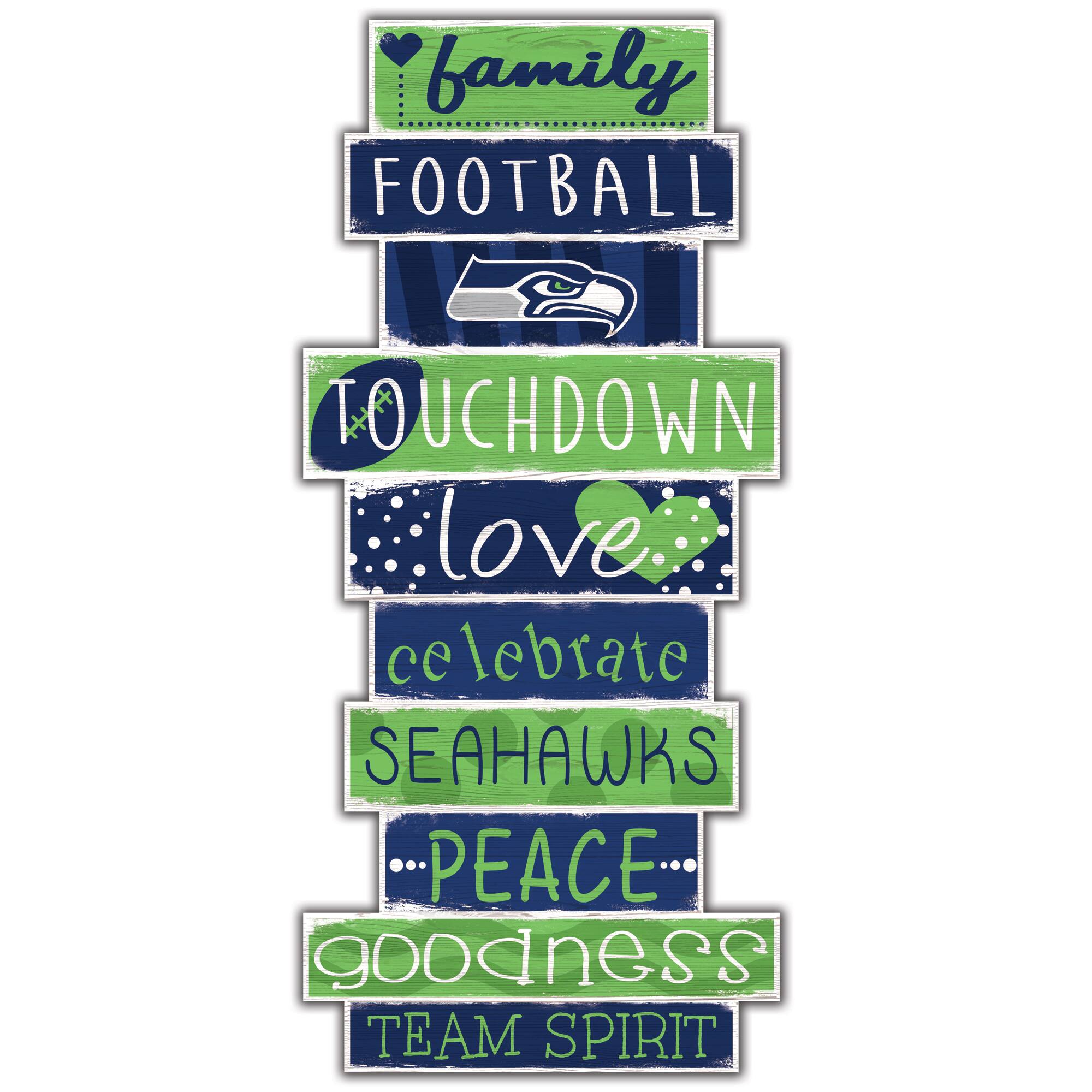 Seattle Seahawks 5'' x 24'' Celebrations Stack Sign