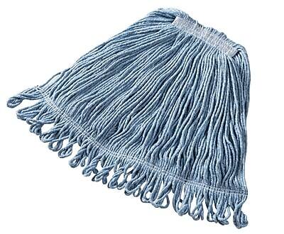 Front. RubberMaid - Rubbermaid Super Stitch Mop Head, Tailband (FGD21206BL00) - Blue.
