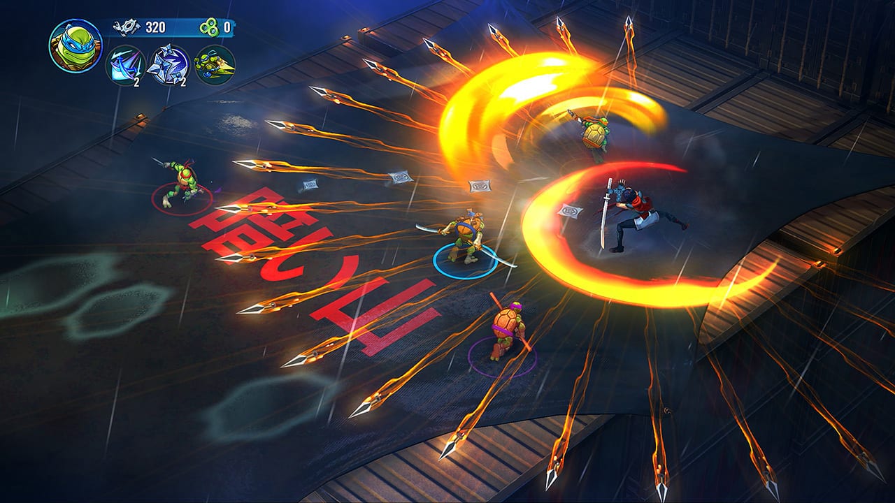 The text on the image is in Chinese, so it is not possible to group and correct it without understanding the language. However, the image shows a group of people playing a video game, with some of them holding weapons. The game appears to be a fighting game, as there are multiple characters and weapons involved.