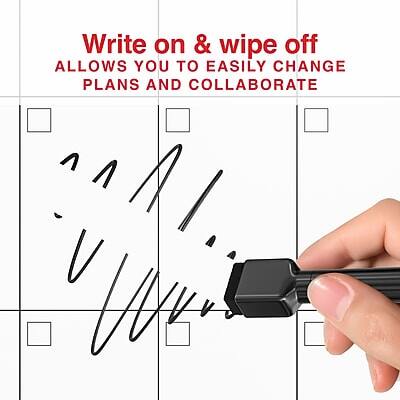 Write on & wipe off  
Allows you to easily change plans and collaborate