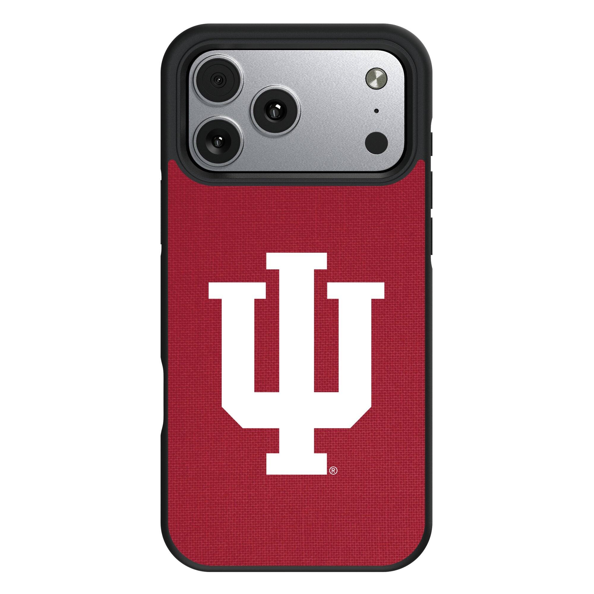 Front. Keyscaper - Indiana Hoosiers Bump Case with 8.2ft Drop Protection - 17 Pro Max - Multicolor.