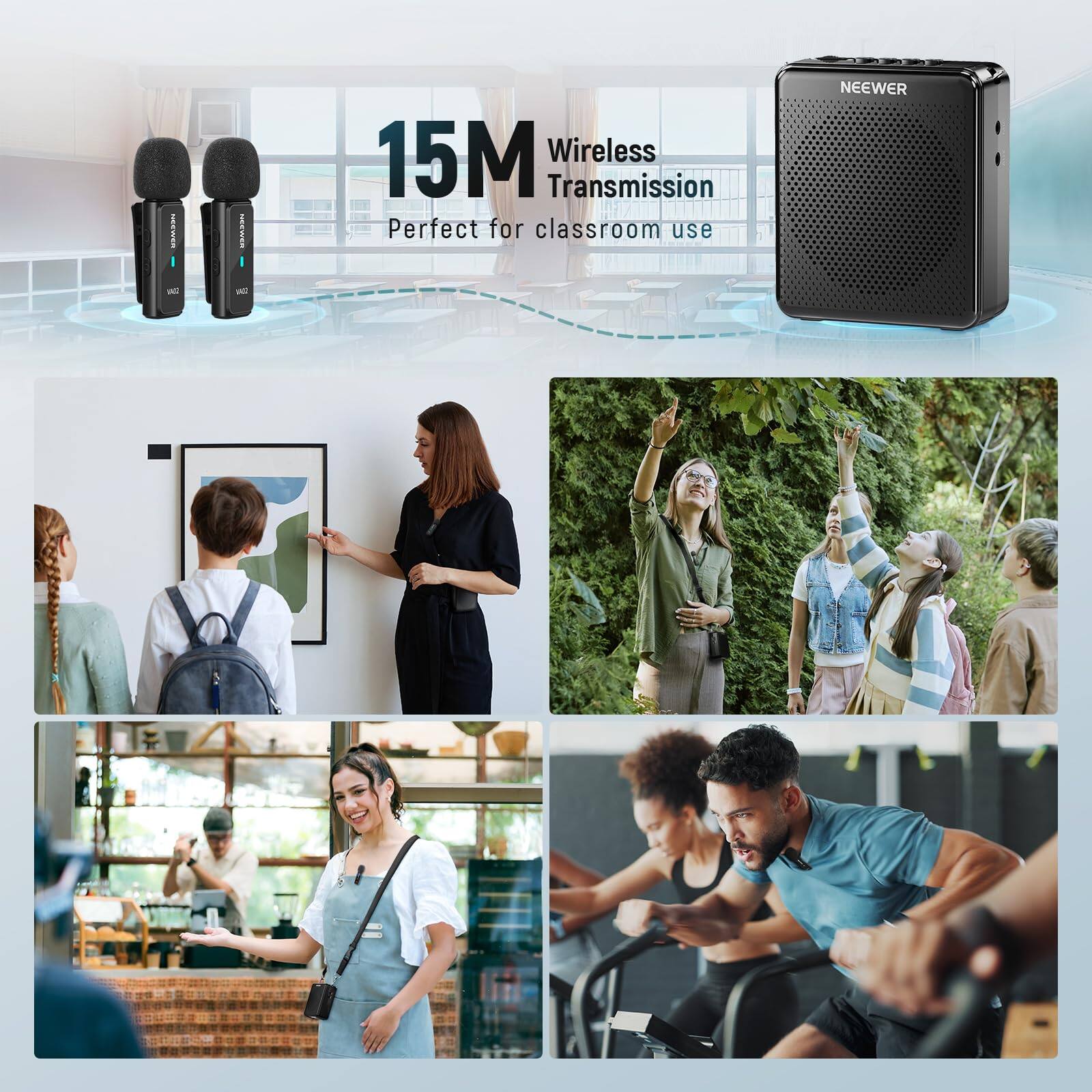 15M Wireless Transmission  
Perfect for classroom use  
NEEWER