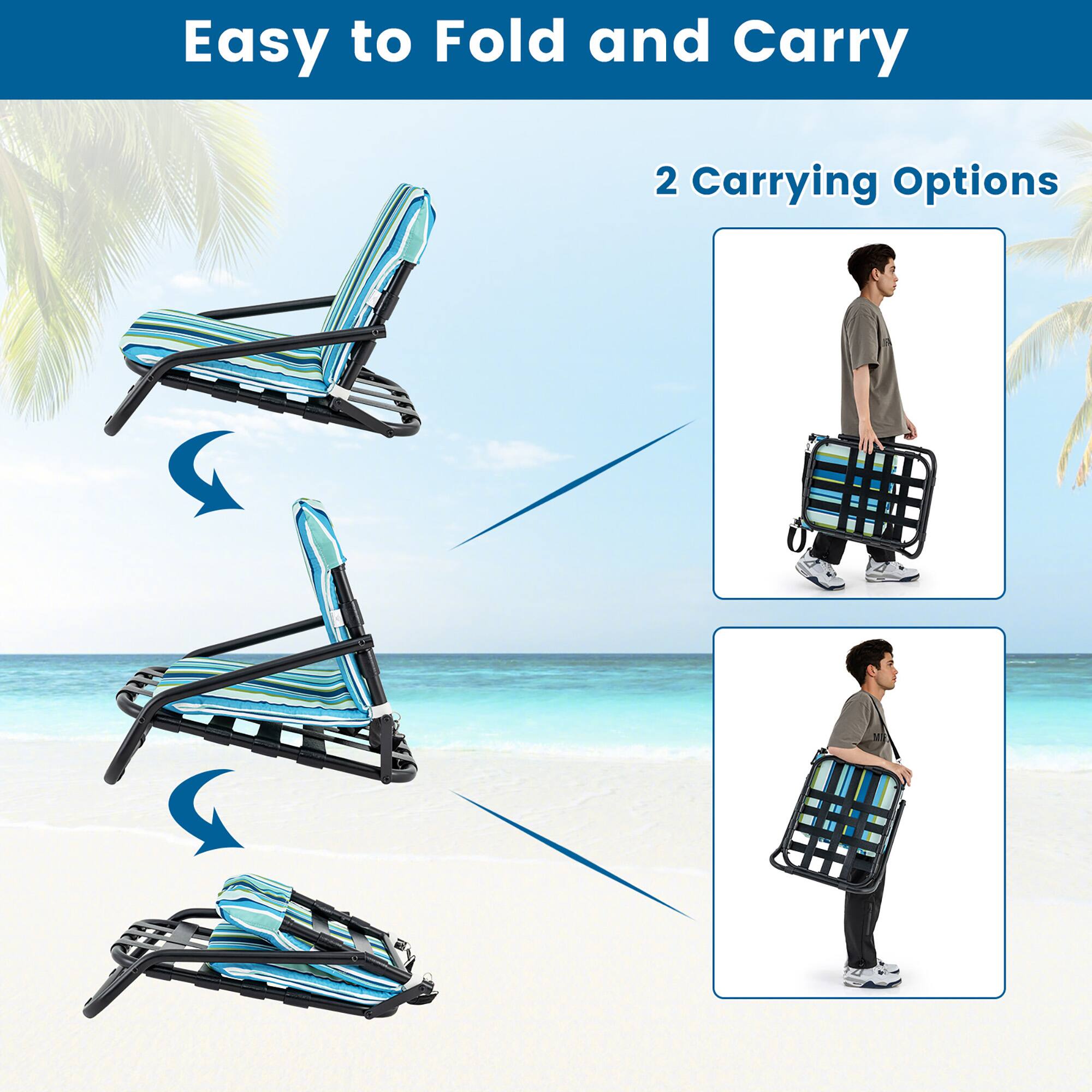 Easy to Fold and Carry

2 Carrying Options