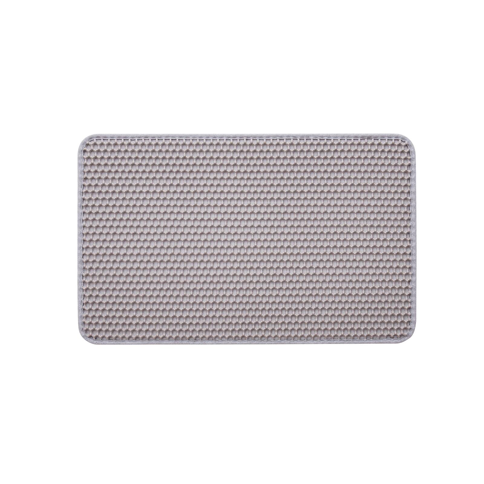 Alt View 5. VEVOR - Cat Litter Mat, 24 x 15 in, Double-Layer Litter Box Mat, Non-Slip & Urine-Proof Litter-Trapping Mats for Indoor Cats - Gray.