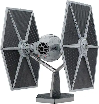 Front. Metal Earth - Metal Earth Premium Series Star Wars Tie Fighter 3D Metal Model Kit Fascinations - Silver.