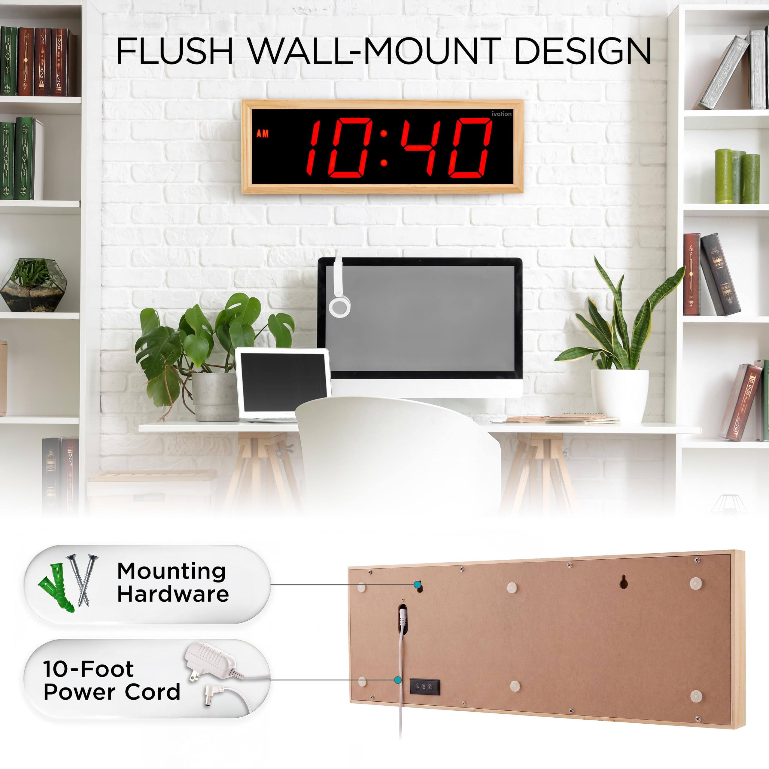FLUSH WALL-MOUNT DESIGN

INOTION AM 10:40

100%

Mounting Hardware

10-Foot Power Cord