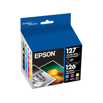 Designed for Excellence - Epson 127 Extra High-capacity Ultra haute-capacit Black Noir DM_C 126 High-capacity Haute-capacit Yellow Mogenta Jaune Cyan DURAbre Ultra hK.