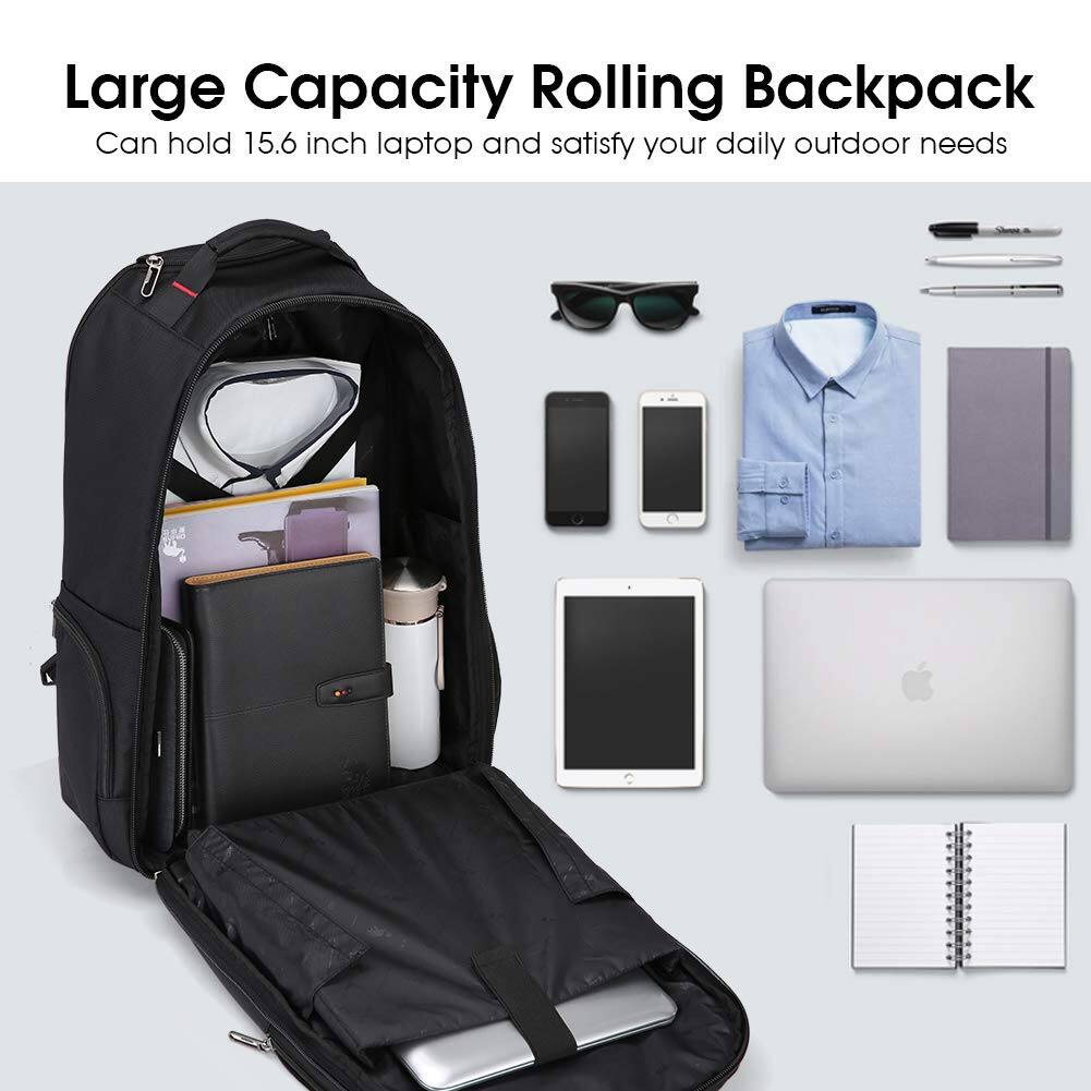 Alt View 1. Live At Space - Rolling Backpack For Laptop - With Wheels Men Women  Travel Wheeled Backpacks 15.6 Inch Roller - OCB4318U.