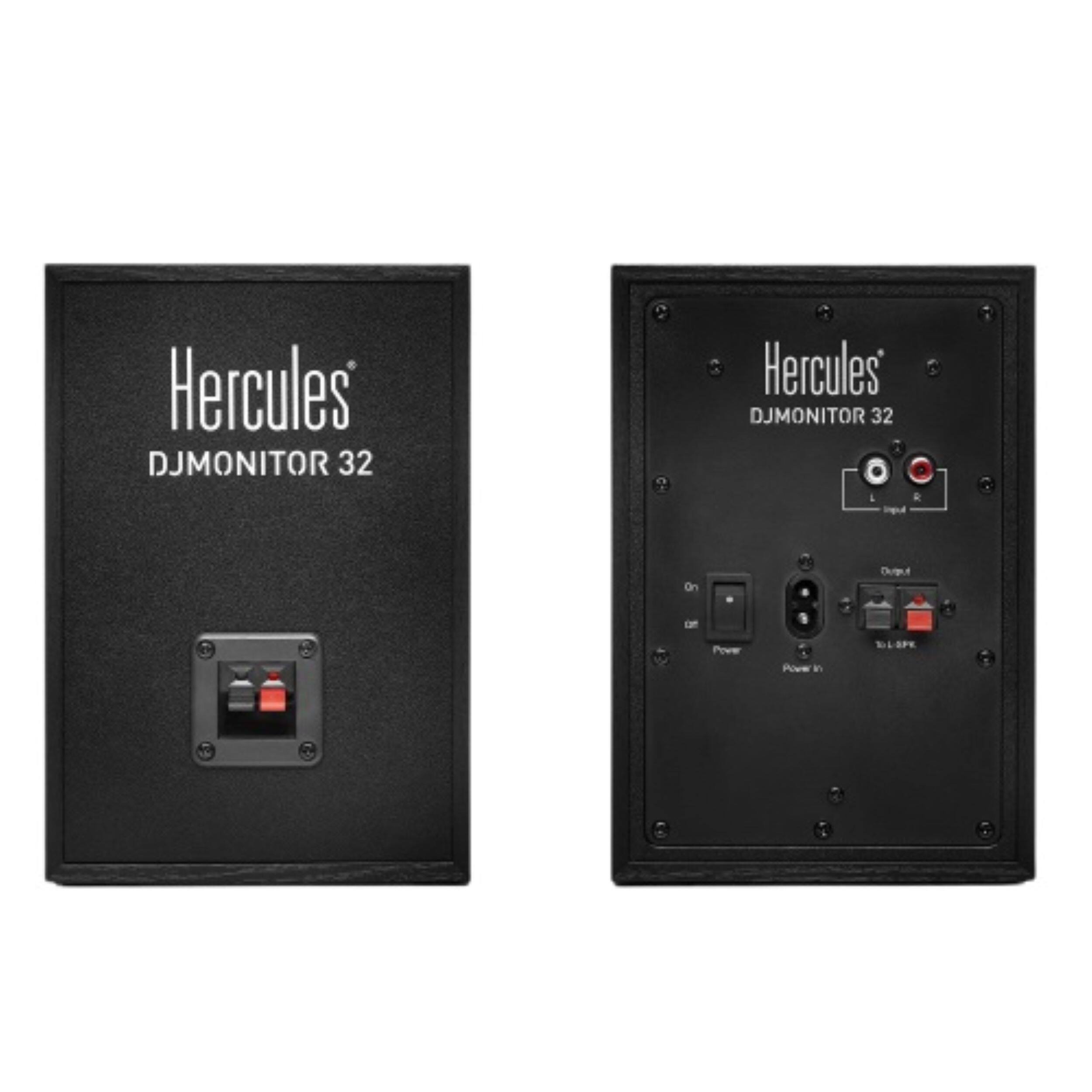 Angle. Hercules - DJ Monitor 32 - 2 x 15 watts RMS Active Monitoring Speakers - Black.
