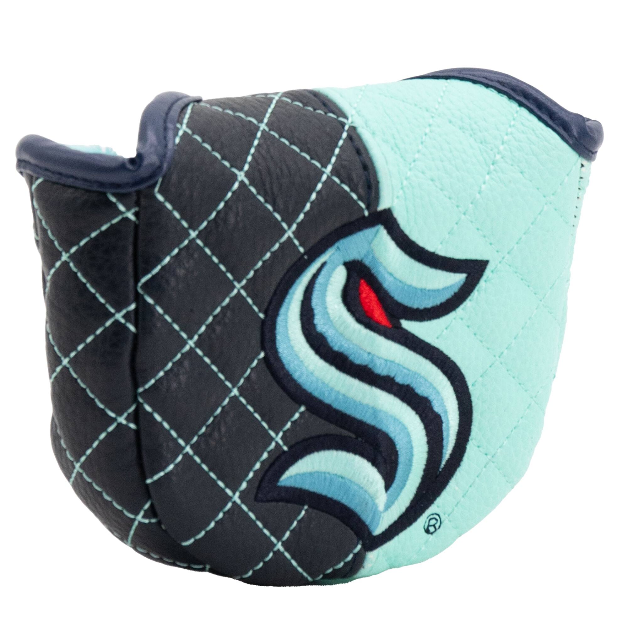 Alt View 2. Team Golf - Seattle Kraken Quilted Mallet Putter Cover - Multicolor.