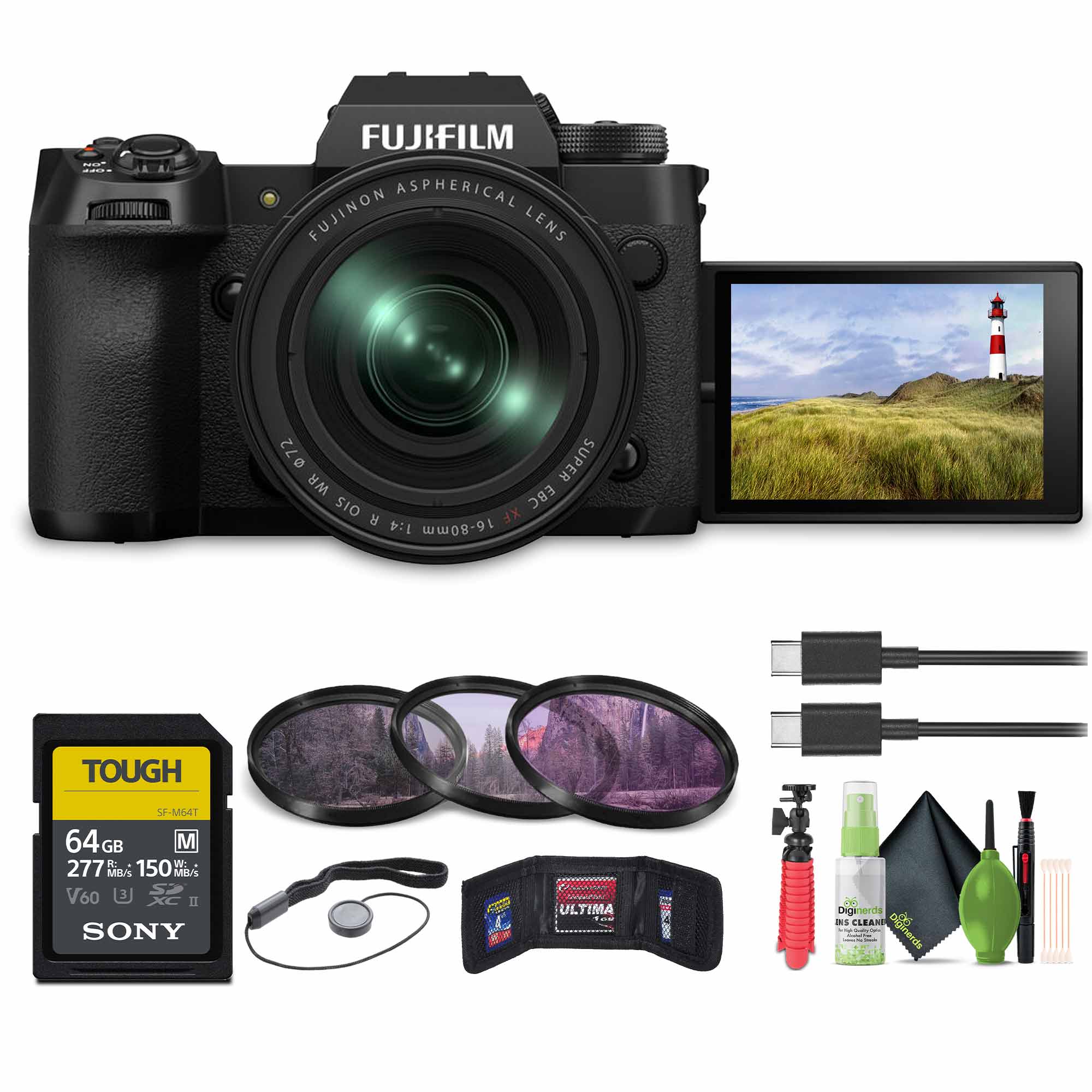 FUJIFILM ASPHERICAL FUJINON LENS 072 SUPER WR BC SIO XF I 1:4 16-80mm TOUGH S-MMCT 64GB GB M R WI 277 MRA 150 Mis V60 3 L SONY I ULTIMA 2 Designerda as CLEAN Dands