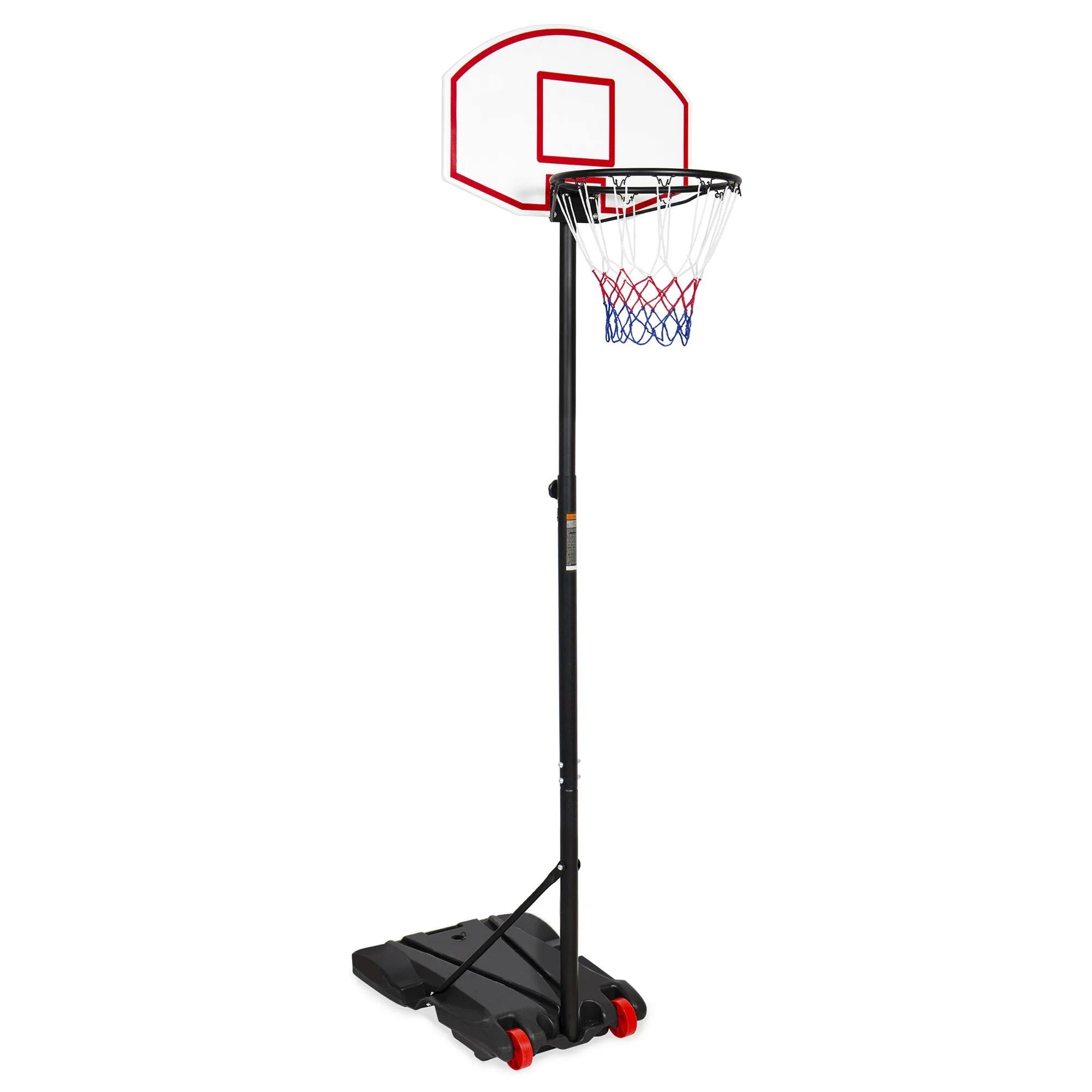 Front. SKONYON - Kids Portable Basketball Hoop with Adjustable Height - Black.