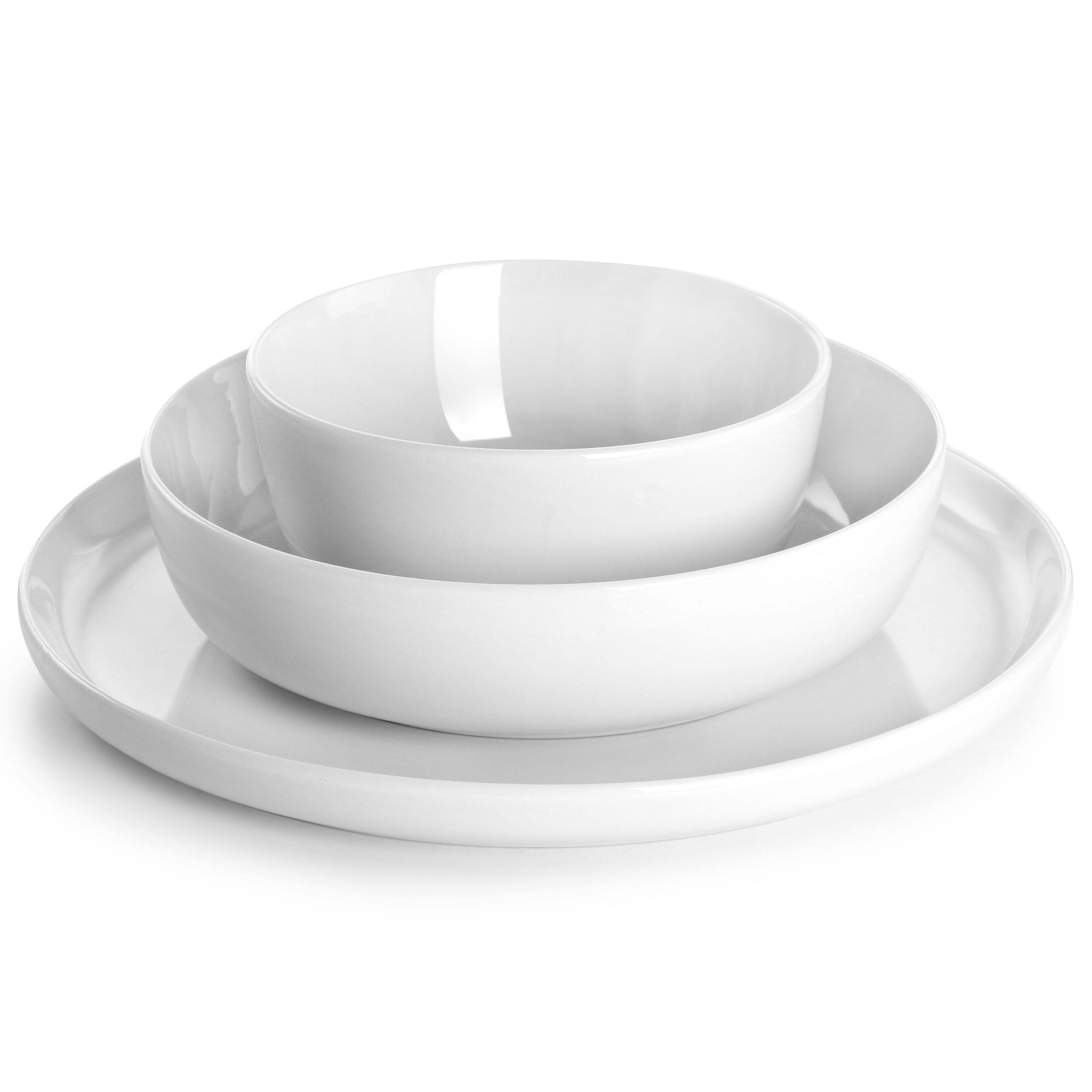 Alt View 2. Gibson - Gibson Home Avisala 12 Piece Fine Ceramic Dinnerware Set in White - White.