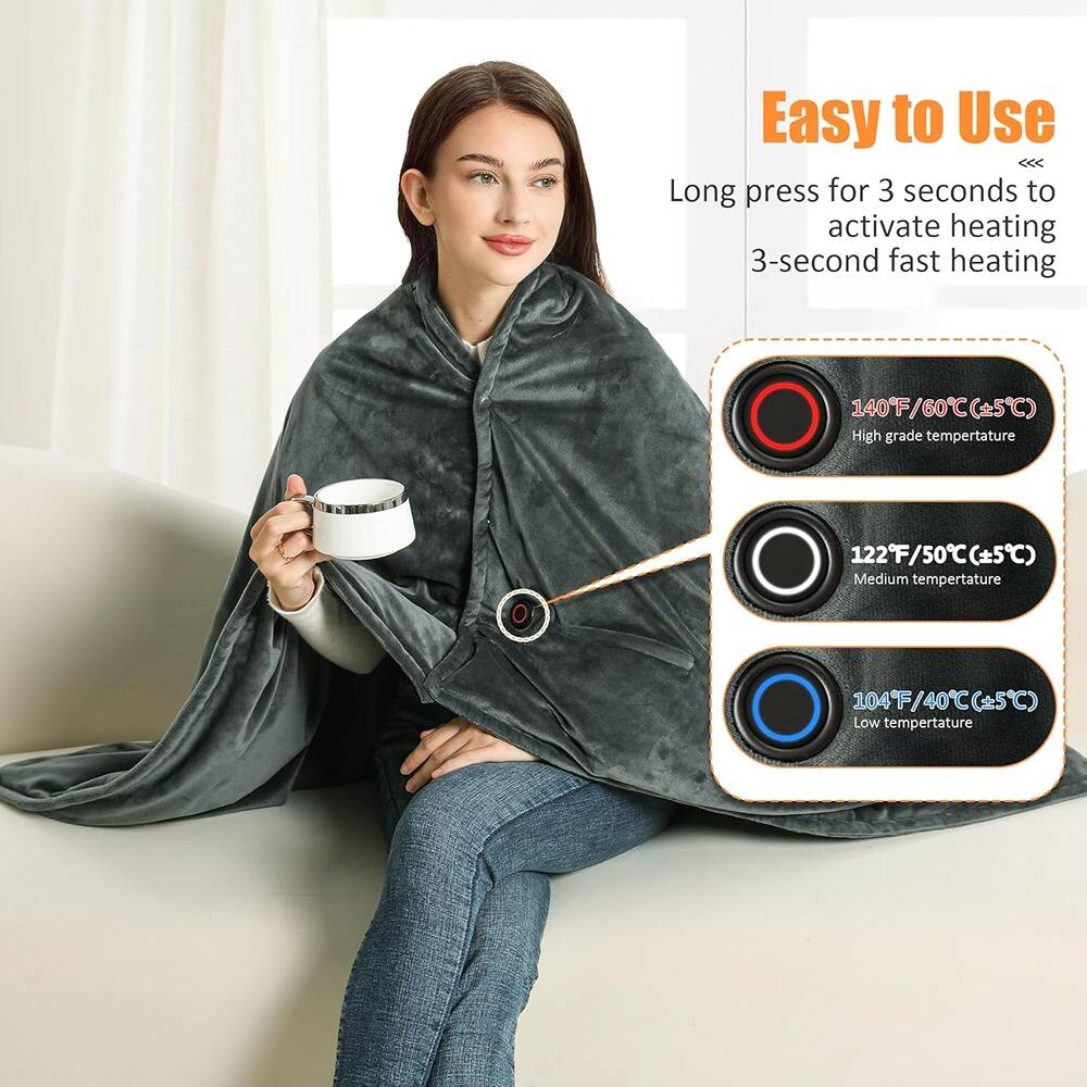 Easy to Use  
Long press for 3 seconds to activate heating  
3-second fast heating  

140°F/60°C (±5°C)  
High grade temperature  

122°F/50°C (±5°C)  
Medium temperature  

104°F/40°C (±5°C)  
Low temperature