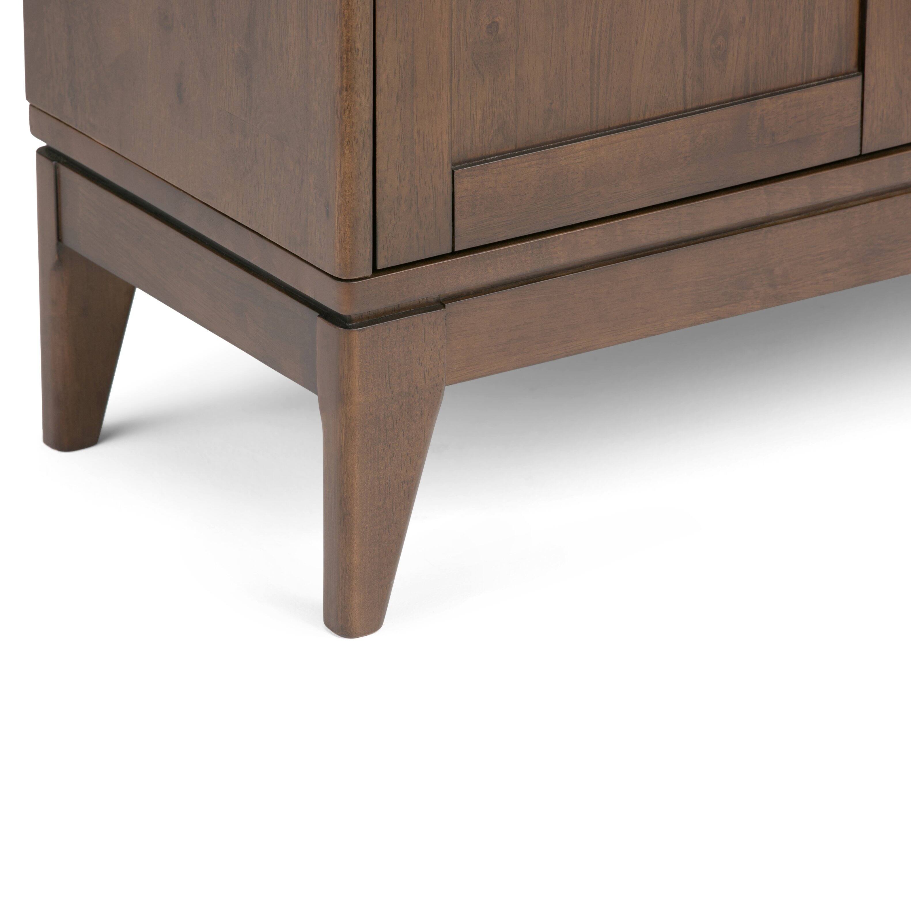 Alt View 6. Simpli Home - Harper Solid Wood 30 inch Storage Cabinet in Walnut Brown (Set of 2) - Walnut Brown.