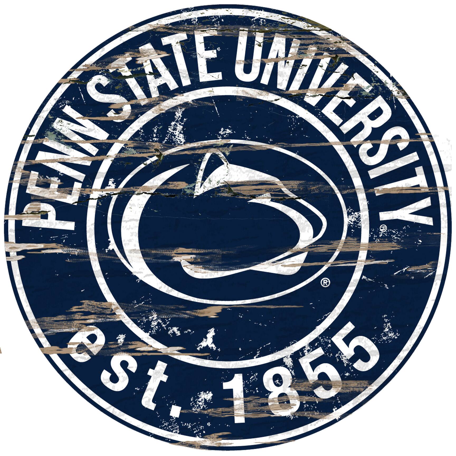 Penn State Nittany Lions 23.5" Distressed Round Sign