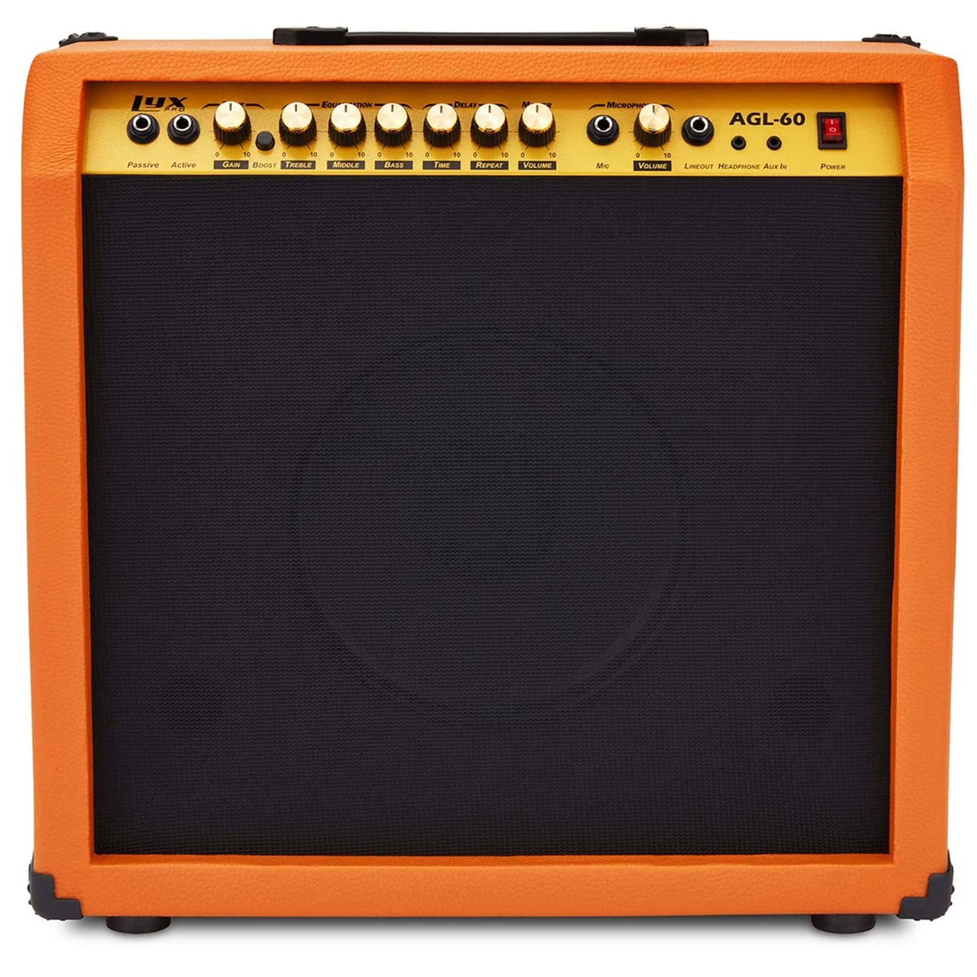 Lyxpro - Electric Guitar Amp - 60 Watt Guitar Amplifier with Aux, Headphone Jack & More