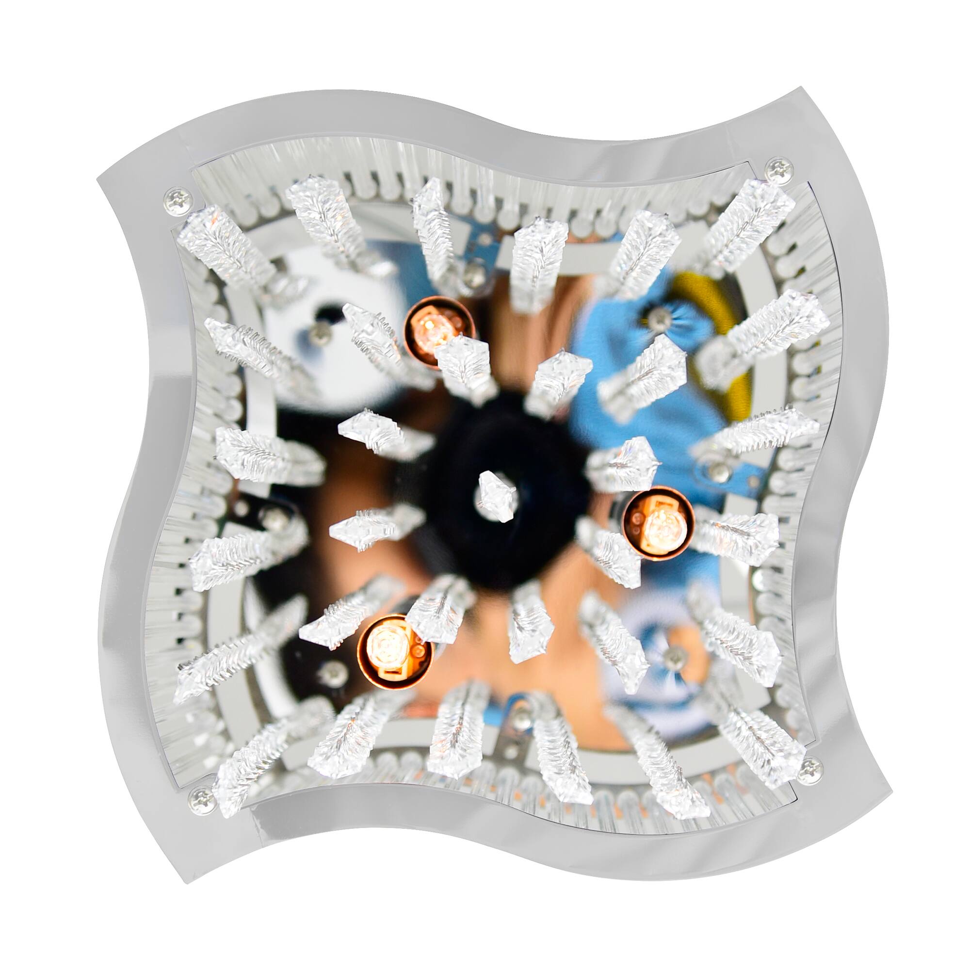 Alt View 1. CWI Lighting - Elsa 3 Light Drum Shade Mini Pendant With Chrome Finish - Chrome.