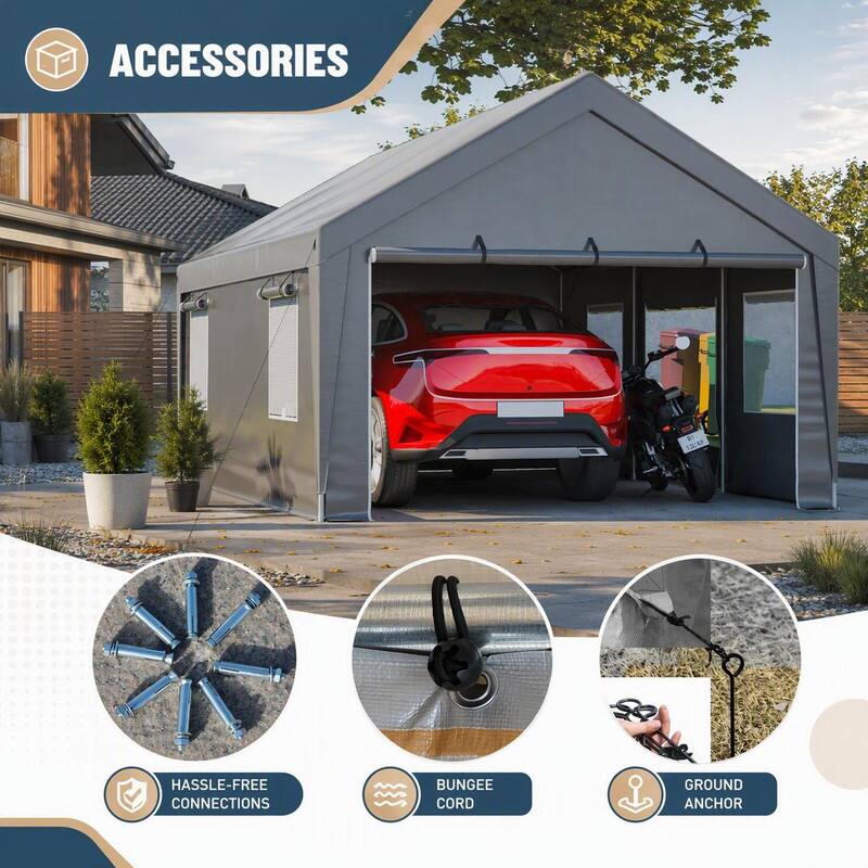 ACCESSORIES
- HASSLE-FREE CONNECTIONS
- BUNGEE CORD
- GROUND ANCHOR