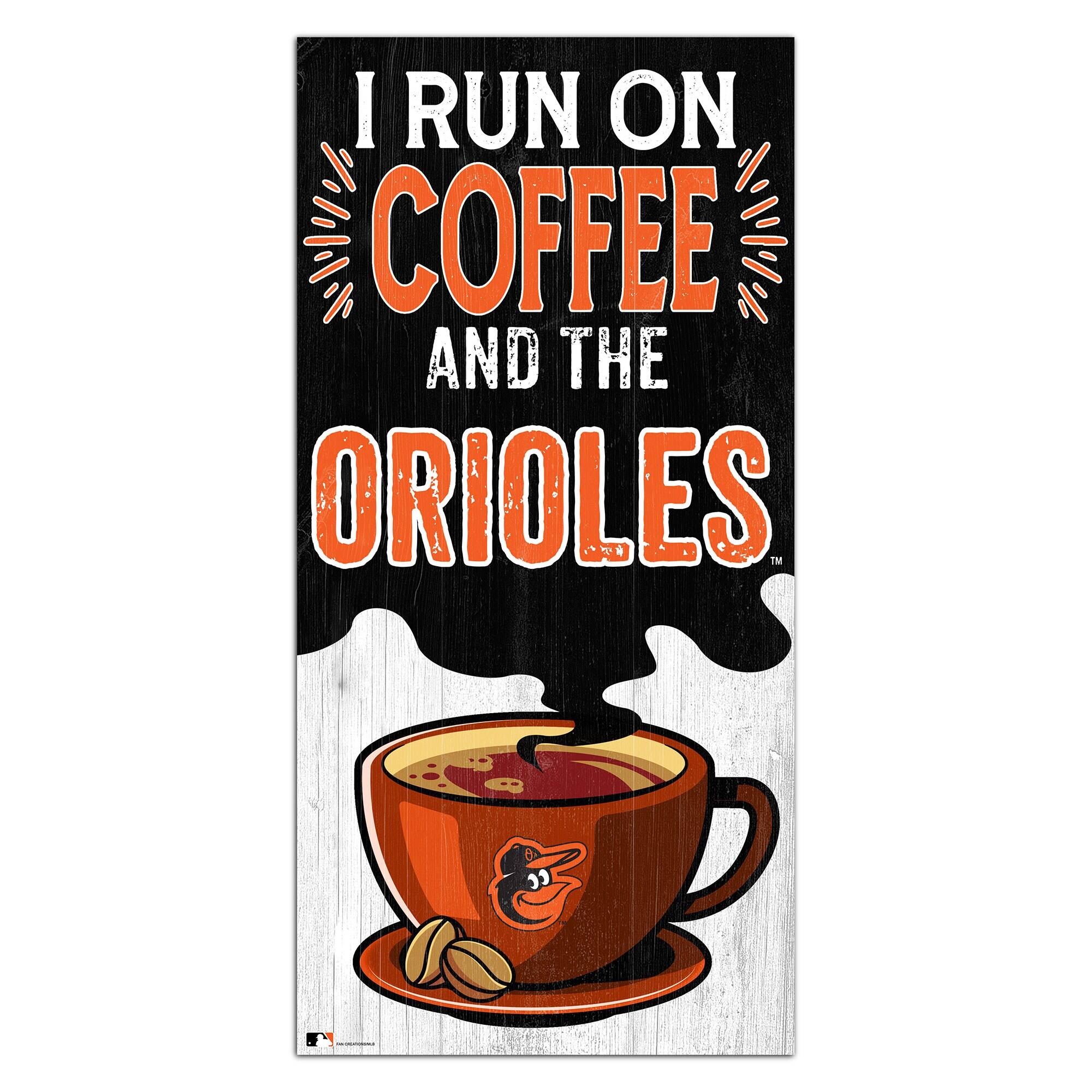 Baltimore Orioles 6" x 12" Coffee Wall Art
