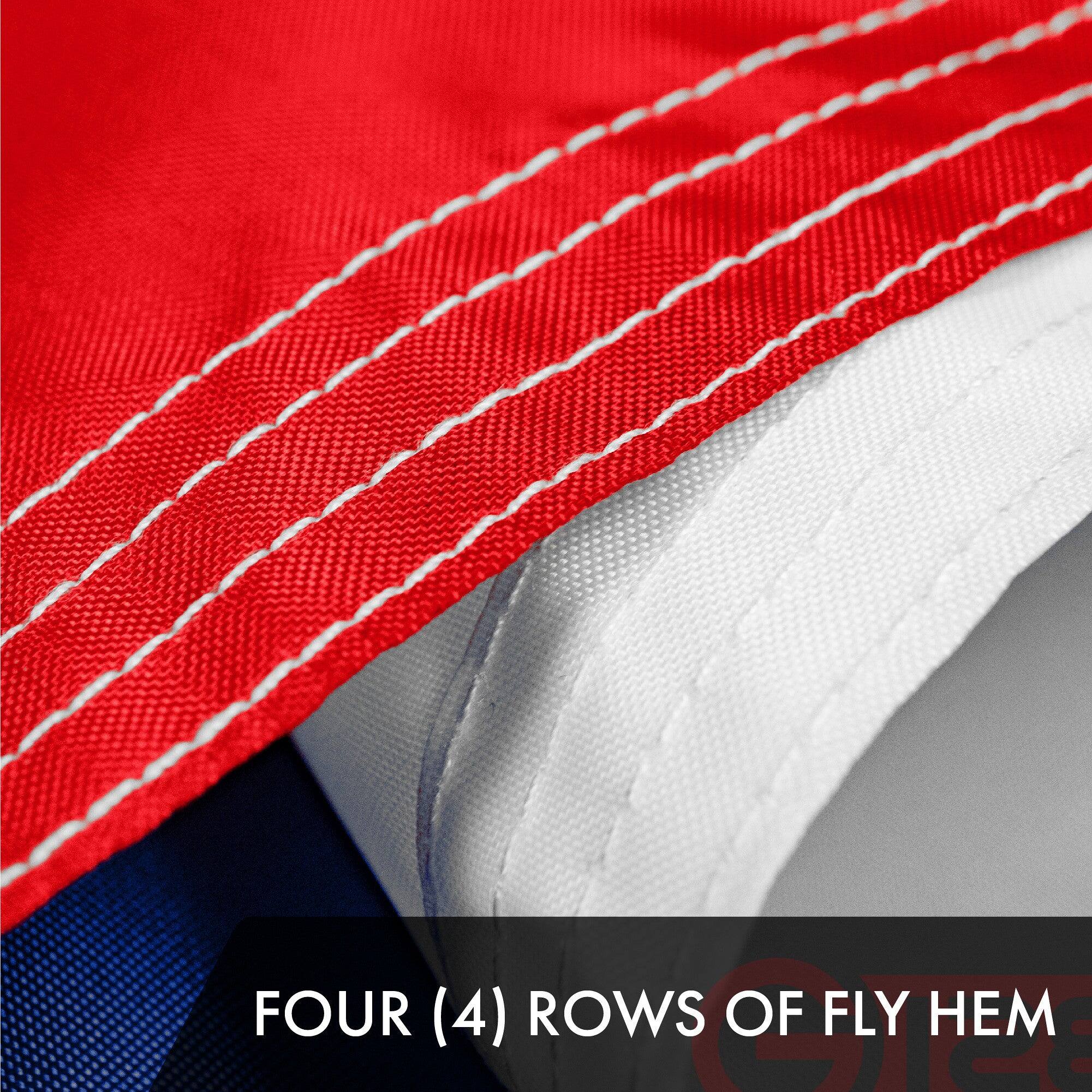 FOUR (4) ROWS OF FLY HEM