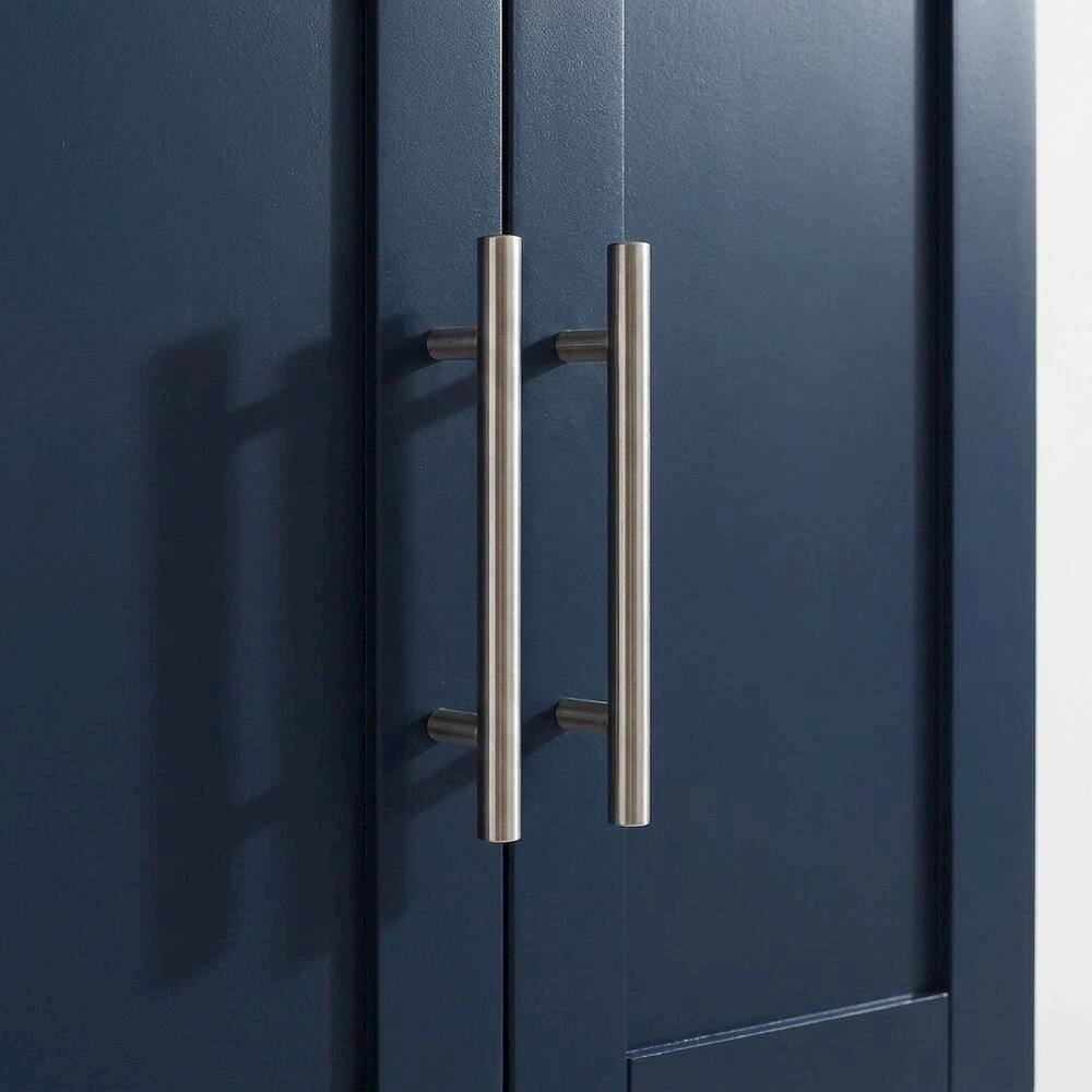 Alt View 2. FurniFact - Wall Storage Cabinet in Stylish Finish for Versatile Organization - Navy.