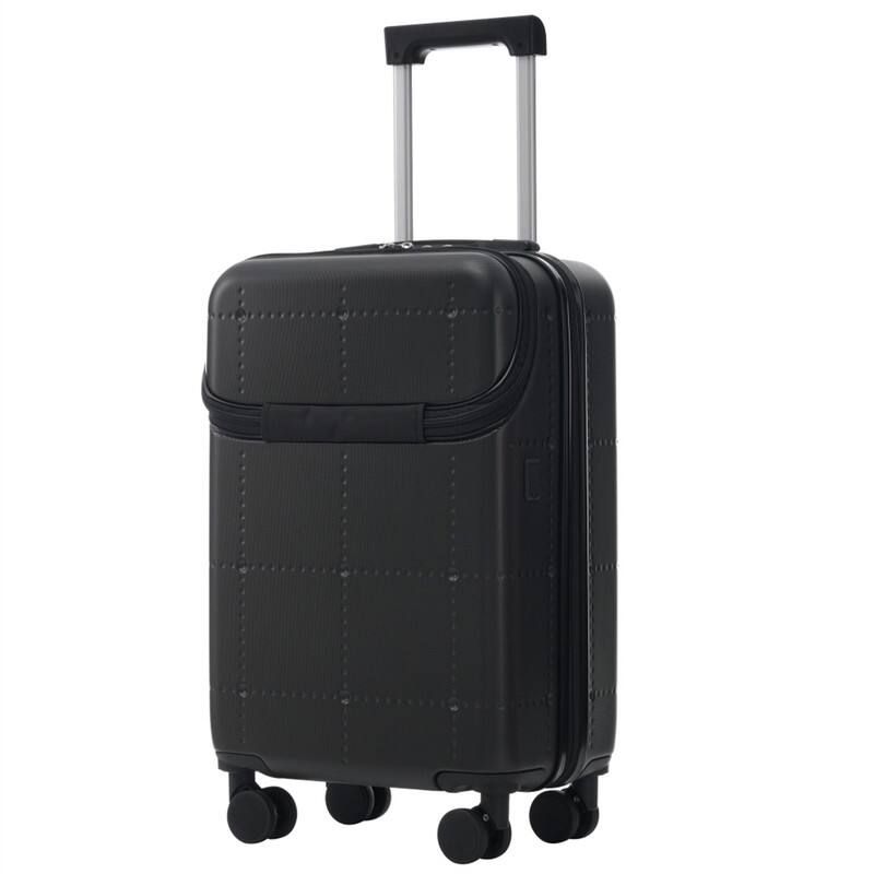 Alt View 9. HTUTWOO - Hardside Luggage - 5 Piece with Bags -20" Half-opening Carry on with USB Port,Expandable 24"/28",Spinner Wheels,TSA Lock - Black.