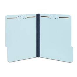 Staples - 60% Recycled Pressboard Classification Folder, 1" Expansion, Letter Size, 25/Box - Light Blue