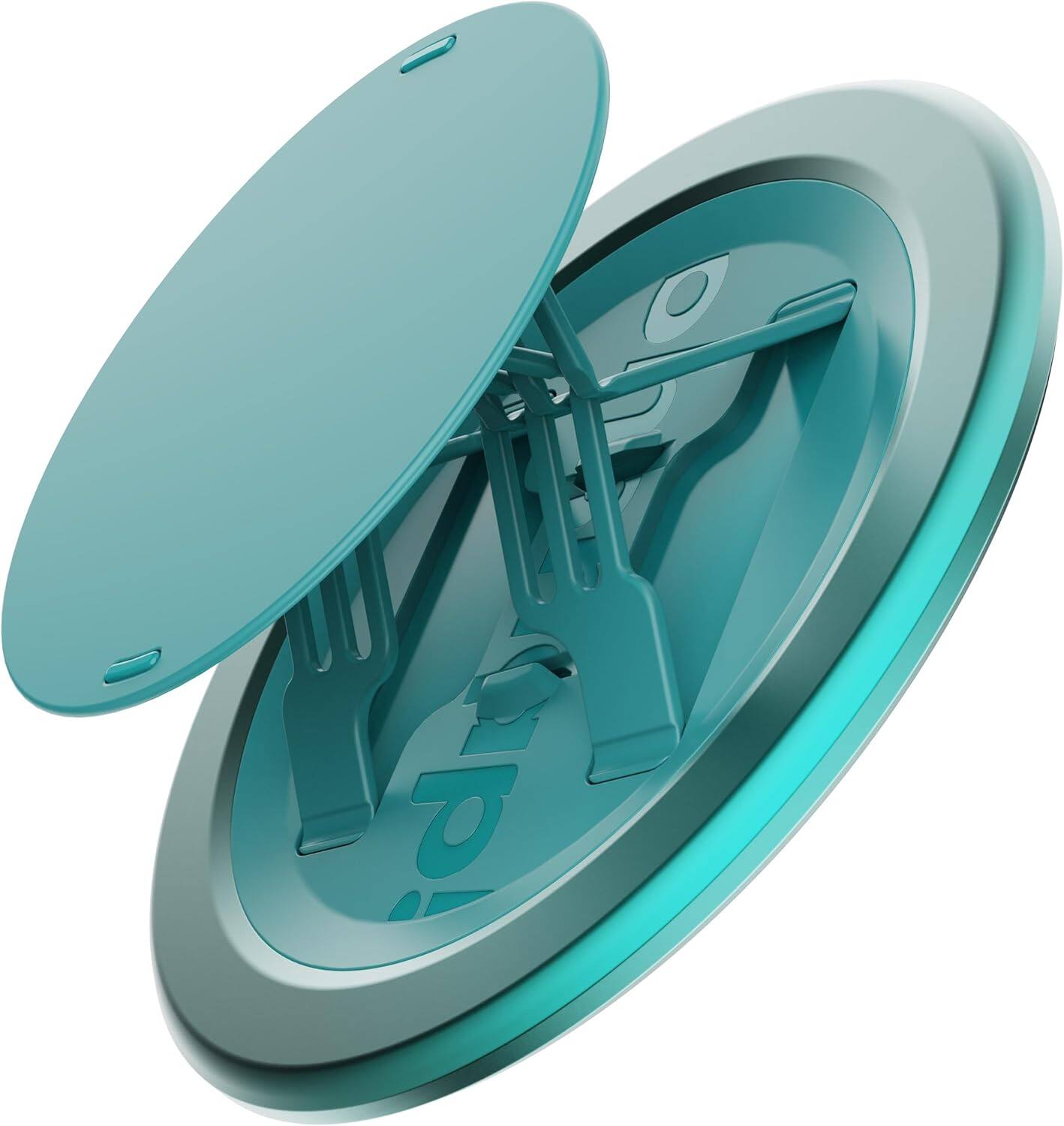 Angle. OhSnap - ohsnap! Snap Grip Luxe Magnetic Phone Grip - Millennial Teal - Millennial Teal.