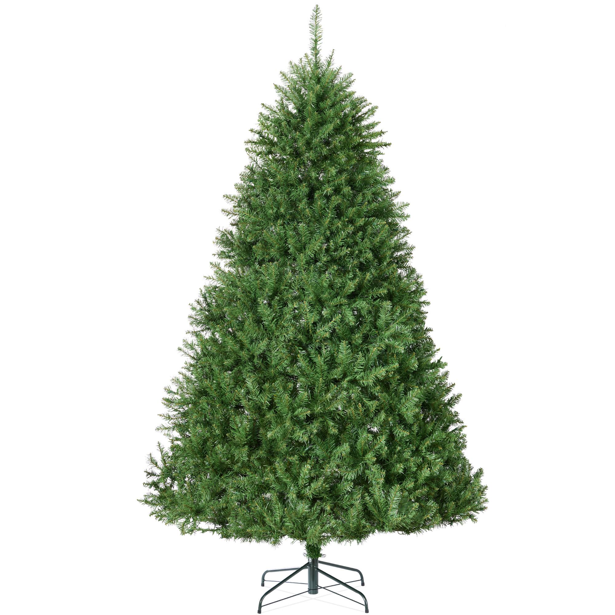 Front. Best Choice Products - Best Choice Products 9ft Hinged Douglas Full Fir Artificial Christmas Tree Holiday Decoration w/ Foldable Metal Stand - Green.