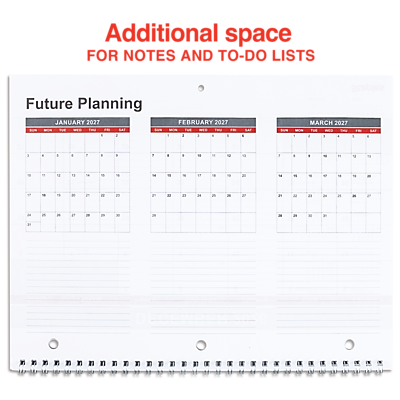 Sure, here is the corrected and grouped text from the image:

---

**Additional space for notes and tech lines**

**Future Planning**

**JANUARY 2027**

**FEBRUARY 2027**

**MARCH 2027**

---

**JANUARY 2027**

1 2 3 4 5 6 7 8 9 10 11 12 13 14 15 16 17 18 19 20 21 22 23 24 25 26 27 28 29 30 31

**FEBRUARY 2027**

1 2 3 4 5 6 7 8 9 10 11 12 13 14 15 16 17 18 19 20 21 22 23 24 25 26 27 28

**MARCH 2027**

1 2 3 4