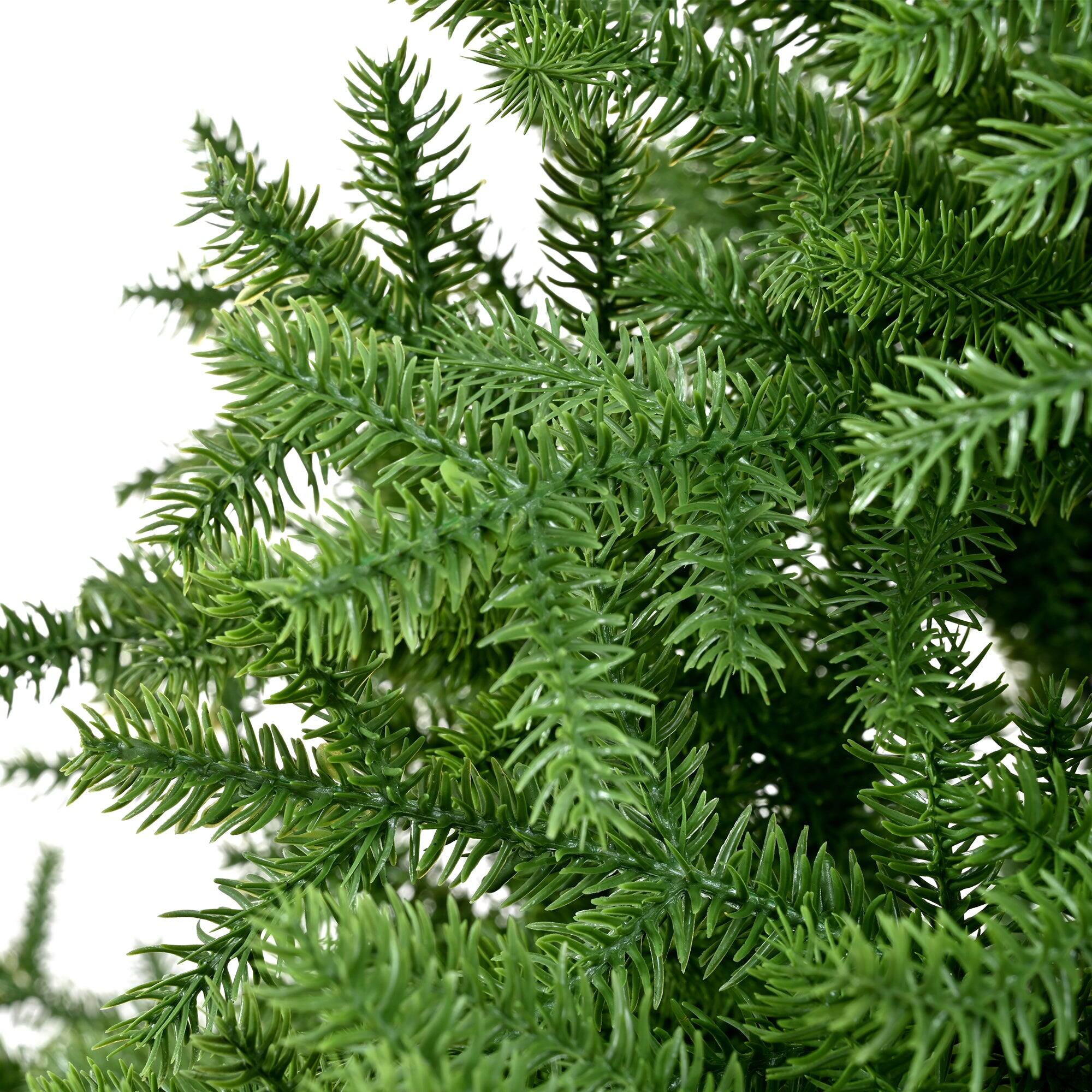 Alt View 2. Hivvago - Premium 7FT Spruce Full PE Christmas Tree Unlit with Hinged Branches and Foldable Metal Stand - Green.