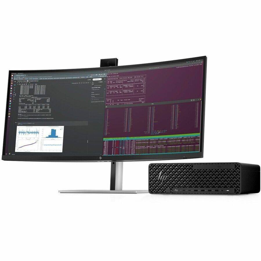 Alt View 3. HP - HP Z2 G1i Workstation - Intel Core Ultra 7 265 - 32 GB - 1 TB SSD - Small Form Factor - Black - Intel W880 Chip - Black.